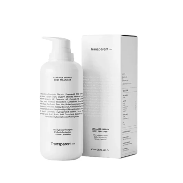 Transparent Lab Ceramide Barrier Body Treatment 400ml Crema hidratanta de corp cu Ceramide