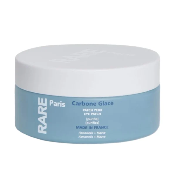 RARE Paris Carbone Glacé Patch-uri pentru conturul ochilor împotriva edemelor, cu hamamelis și extract de nalbă, 30 de perechi